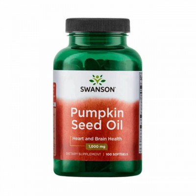 Ulei Seminte Dovleac Pumpkin Seed Oil 1000 miligrame 100 capsule Swanson foto