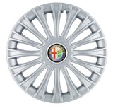 Cumpara ieftin Set 4 Capace Roti, potrivite jantelor de R14, pentru Alfa Romeo, model dino cromat, Autohelix MSA