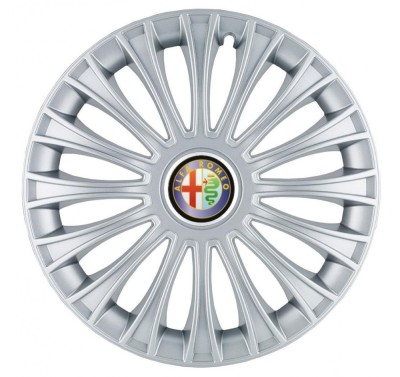 Set 4 Capace Roti, potrivite jantelor de R14, pentru Alfa Romeo, model dino cromat foto