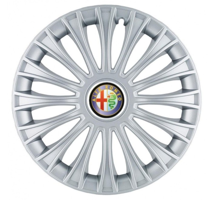 Set 4 Capace Roti, potrivite jantelor de R14, pentru Alfa Romeo, model dino cromat