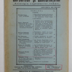 REVISTA CURSURILOR SI CONFERINTELOR - ANTOLOGIA CUGETATORILOR ROMANI , ANUL II, NR. 3-4 , MAI - IUNIE , 1937