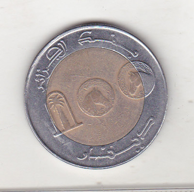 bnk mnd Algeria 100 dinari 2007 , bimetal , fauna foto