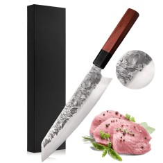 Cutit Japonez Profesional, Lama ultra ascutita si anti-lipire 20 cm, pentru Sushi, Feliere si Taiere Precisa, Cutit japonez bucatarie din Otel inoxida