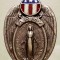 F.567 PANDANTIV RELIGIOS MILITAR USA SUA ARMY FECIOARA MARIA ARGINT STERLING