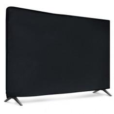 Husa de praf pentru televizor 65 inch, Kwmobile, Negru, Textil, 51704.01