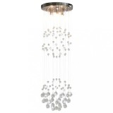 Cumpara ieftin Lustră cu mărgele de cristal, argintiu, sferă, 3 x bec G9