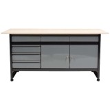 Vorel 58456 - Dulap pentru scule 1700x600x840 mm 6 compartimente banc de lucru