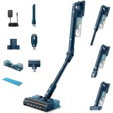 Aspirator vertical Philips Flex XC5244/10, Aqua, Durata de functionare pana la 60 min, Tehnologie PowerCyclone 10, Duza de aspirare TriActive cu LED,