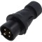 Conector alimentare AC trifazat AMPHENOL IP&amp;S 16A 415V mufă IP44 4 pini