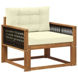 vidaXL Canapea Medie pentru Exterior Lemn Solid de Acacia natural 3438849