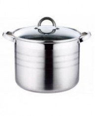 Oala inox 15litri+capac sticla Gourmet line foto