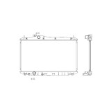 Radiator racire Honda Civic, 09.2005-2012, Motorizare 1, 8 103kw Benzina, tip climatizare Cu/fara AC, cutie Manuala, diametru intrare/iesire 32/32mm,