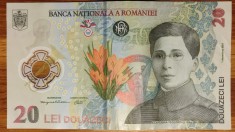 Romania - bancnota de colectie mai rara - 20 lei 2021 - Ecaterina Teodoroiu - polimer, circulata - stare buna !