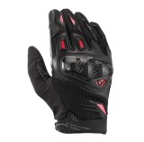 Cumpara ieftin Manusi barbati Roadster vara piele/textil Ixon model Rise Air 2 MS culoare: negru/rosu - degete tactile, S (7/8)