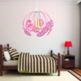 Cumpara ieftin Pendul Peri Flowers Roz 1XE27, inaltime 70 cm