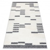 Modern covor MODE 8511 geometric crem / negru, 240x330 cm