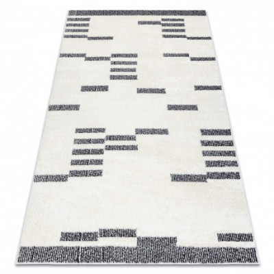 Modern covor MODE 8511 geometric crem / negru, 240x330 cm foto