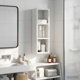 vidaXL Dulap de perete pentru baie cu raft Alb 20 x 16 x 62,5 cm 889303