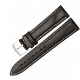 Cumpara ieftin Curea Ceas din Piele Natural? Neagra + Cusatura Alba 8mm 10mm 12mm, 14mm, 16mm, 18mm, 20mm, 22mm, 24mm, 26mm