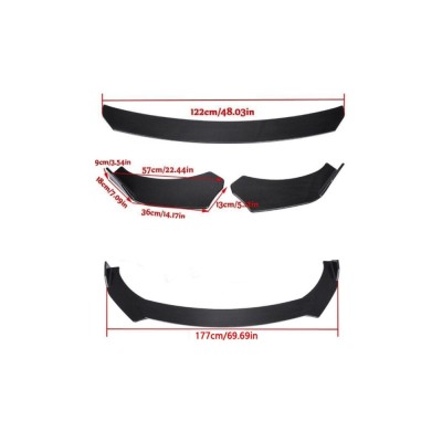 Prelungire bara fata universala Spoiler culoare Negru-Lucios foto