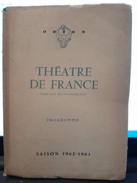 Odeon Theatre de France Programme saison 1962-1963 (Les rhinocheros - Ionesco)