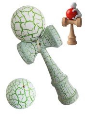 Kendama Profesionala, Bila din lemn, Design artistic cu finisaj Crapatura + Sticker pentru Telefon, 106KD