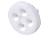 Bucșă de distanțare LED albă &Oslash;5,1mm Lungime 1,5mm