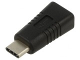 Adaptor USB 2.0 Micro USB B la USB C Negru