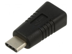 Adaptor USB 2.0 Micro USB B la USB C Negru