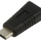 Adaptor USB 2.0 Micro USB B la USB C Negru