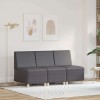 Unitate Sofa Modulară Fără Brațe 3 pcs Gri 55 x 74 x 82 cm