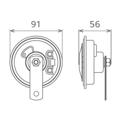 Claxon Electromagnetic, Tip Disc, 24V 3A Ton Jos 139888 50FK24.100.02K foto