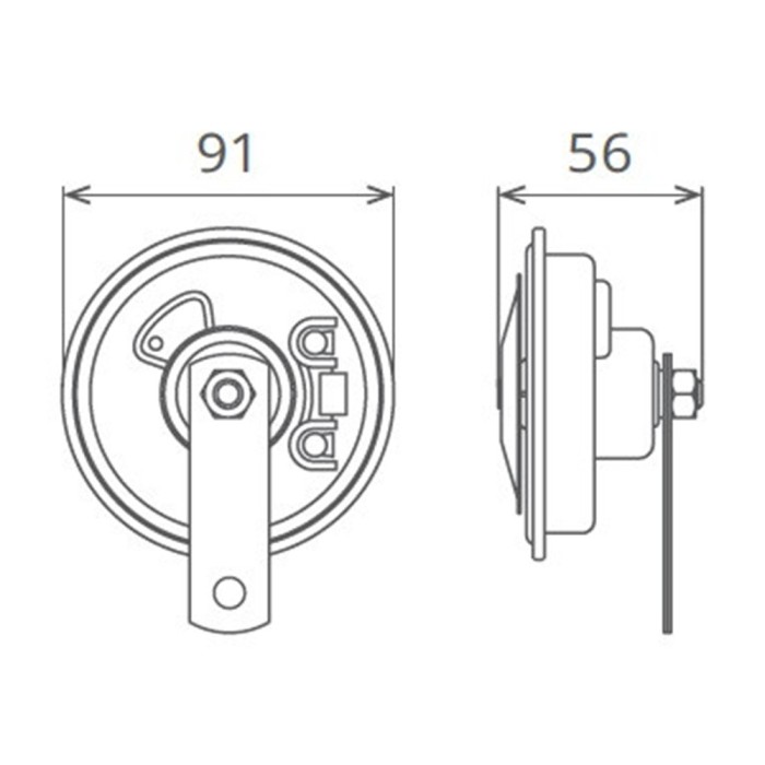 Claxon Electromagnetic, Tip Disc, 24V 3A Ton Jos 139888 50FK24.100.02K