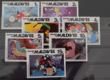 TS23/11 Timbre Serie Maldives - Alice in tara minunilor - Disney, Stampilat