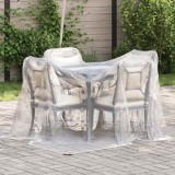 Prelata Transparenta vidaXL 2x2 m Polietilena, Impermeabila, Protectie UV, Cu Ochiuri Aluminiu, Gradina, Mobilier