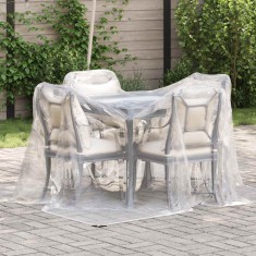 vidaXL Prelată transparentă cu ochiuri de fixare, polietilenă, 2x2 m 4018503