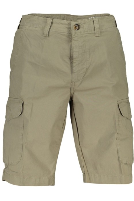 North Sails Pantaloni scurti barbati, cu buzunare mari pe laterale, Regular fit, Verde inchis, 32