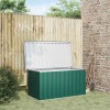 VidaXL Ladă de depozitare pentru grădină, verde, 129 x 67 x 65 cm