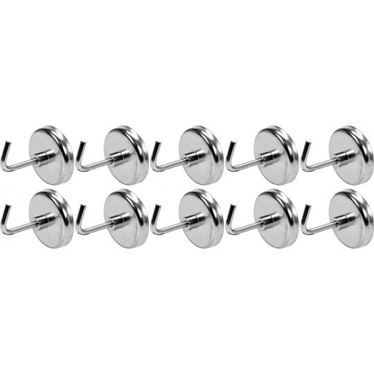 YATO Set 10 carlige magnetice, diametru 35mm, lungime 30mm