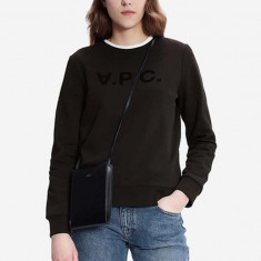 A.P.C. hanorac de bumbac Sweat Viva femei, culoarea negru, cu imprimeu COECQ.F27644-DARKNAVY