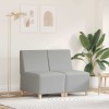VidaXL Unitate Sofa Modulară Fără Brațe 2 pcs Gri de nor