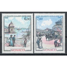 Monaco 1987 Mi 1841/42 MNH - Monte Carlo și Monaco &icirc;n Belle Epoque (VI)