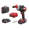 Masina de gaurit / insurubat, Skil DD1E3080HC, motor fara perii, mandrina rapida, cu 2 acumulatori, 20 V, 2 Ah, cu valiza