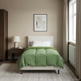 vidaXL Duvet de iarnă Patos Verde 140 x 200 cm Microfibră 42026122