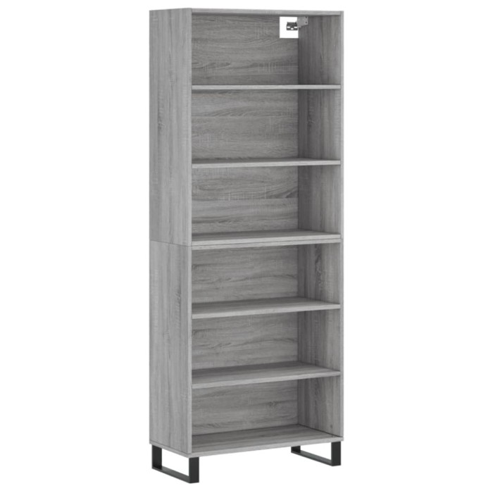 Dulap inalt, gri sonoma, 69,5x32,5x180 cm, lemn compozit