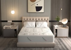 Saltea cu arcuri Pocket HypoallergenicMed Safe Relax HoReCa 140x190, inaltime 25 cm, ortopedica, husa tratament antialergic, fermitate mediu-tare