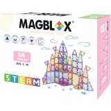 Cumpara ieftin Set magnetic de constructie transparente, Magblox, Pastel, 66 piese