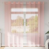 Perdele Voile cu Oelii 2 buc Roz 140x225 cm