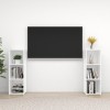 Set 2 Dulapuri TV Gossi Albe 107x35x37cm Lemn Compozit, Suport TV Modern, Living