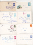 Bnk ip - Romania lot 8 intreguri postale circulate, Dupa 1950